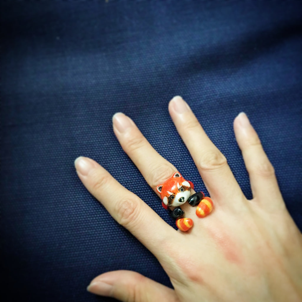 Mary Lou Red Panda Ring - MaryLouStore