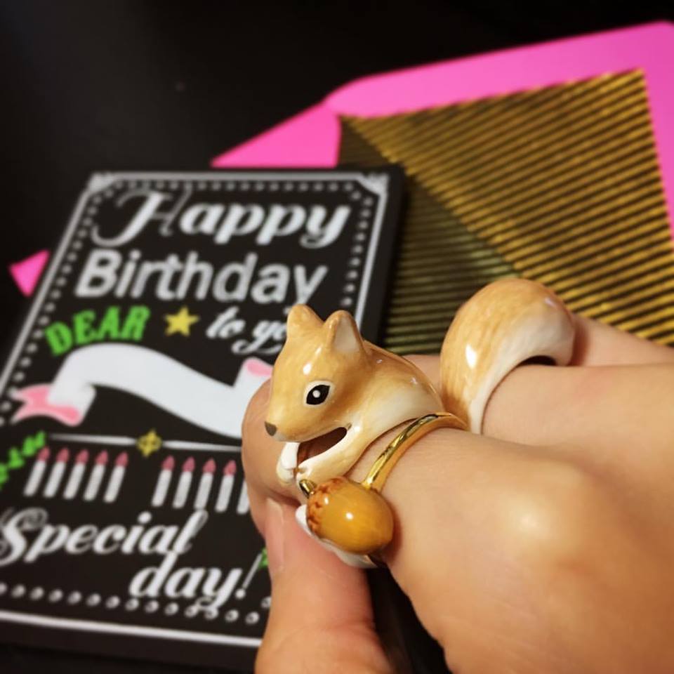 Mary Lou Orange Squirrel Ring - MaryLouStore