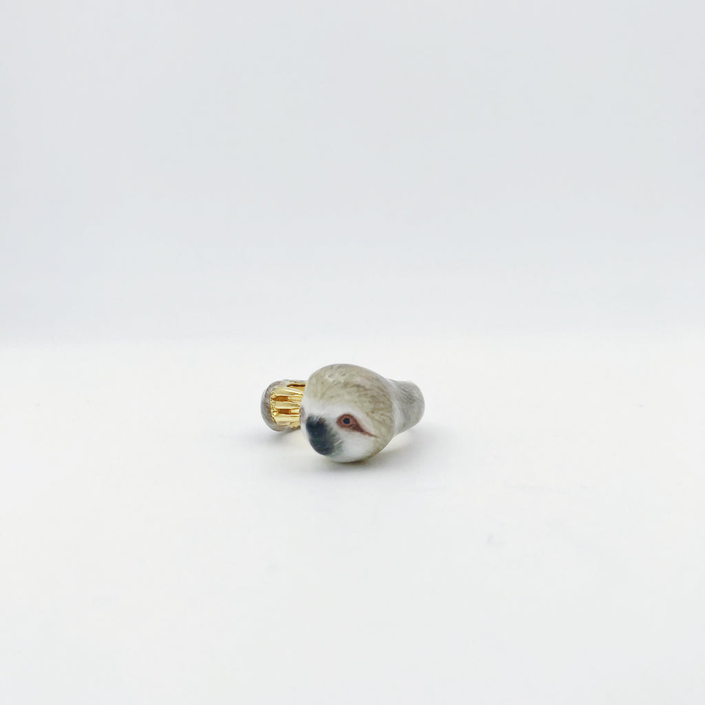 Mary Lou Grey Sloth Ring - MaryLouStore