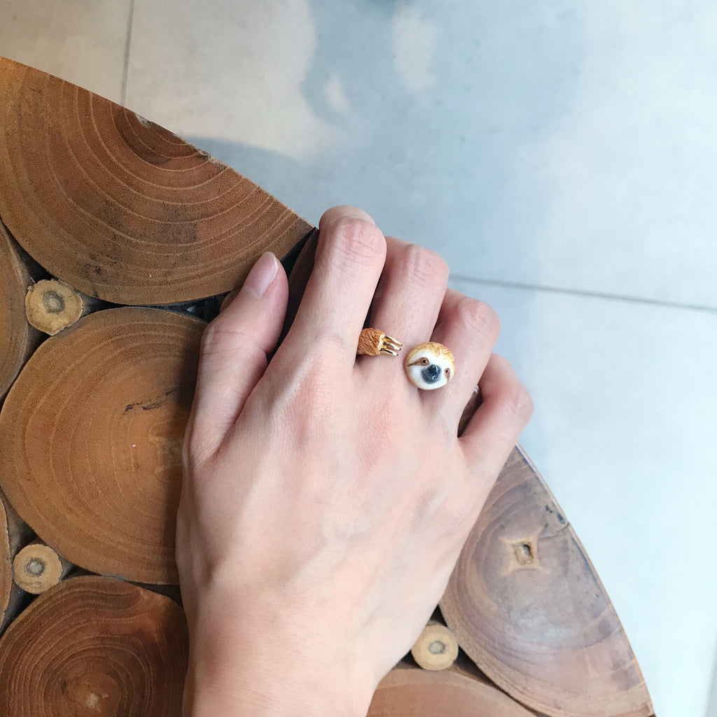 Mary Lou Orange Sloth Ring - MaryLouStore