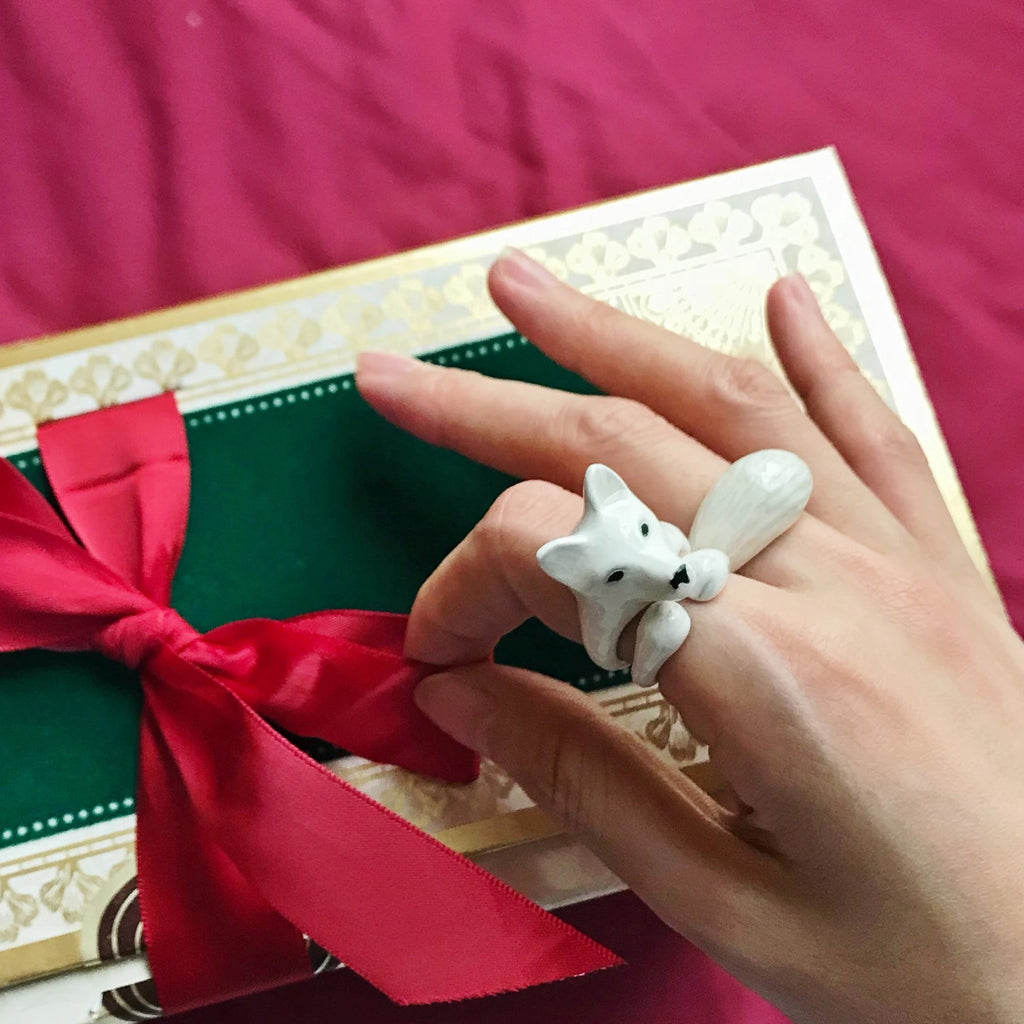 Mary Lou Snow White Fox Ring - MaryLouStore