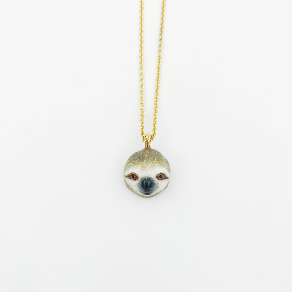 Mary Lou Grey Sloth Necklace - MaryLouStore