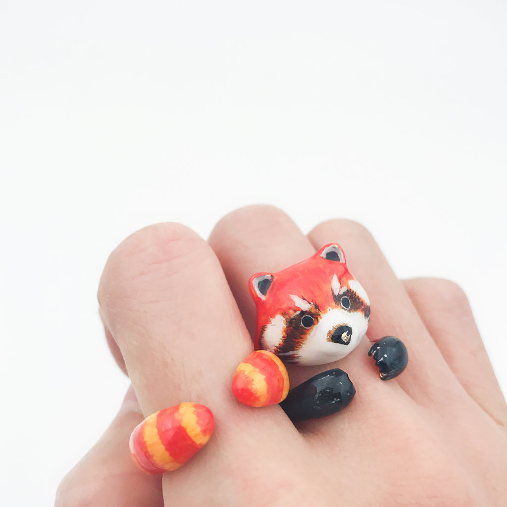 Mary Lou Red Panda Ring - MaryLouStore