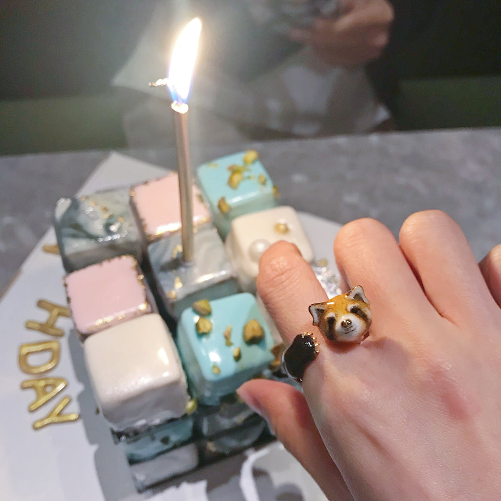 Mary Lou Red Panda Ring - MaryLouStore