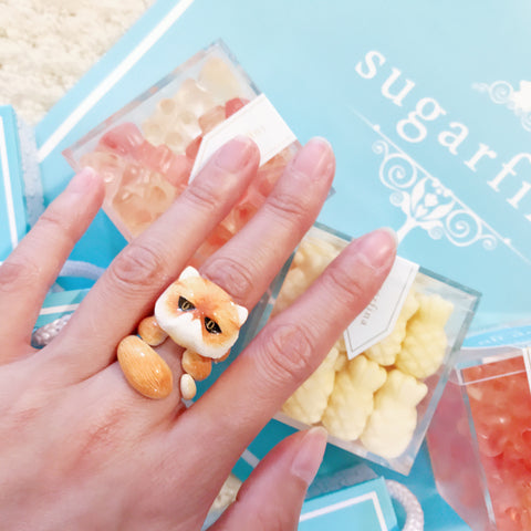 Mary Lou Orange Persian Cat Ring - MaryLouStore