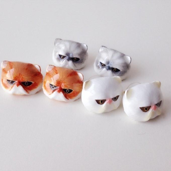 Mary Lou Persian Cat Earrings - MaryLouStore