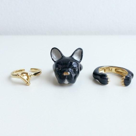 Mary Lou Black Bulldog Ring - MaryLouStore