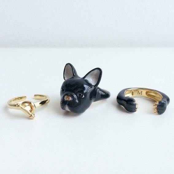 Mary Lou Black Bulldog Ring - MaryLouStore