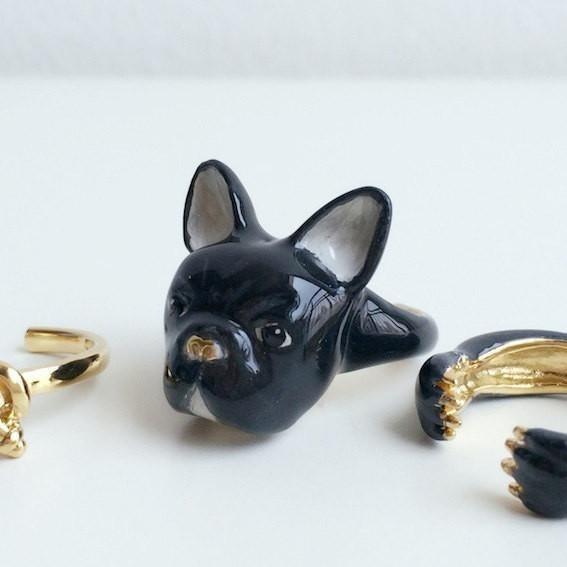 Mary Lou Black Bulldog Ring - MaryLouStore