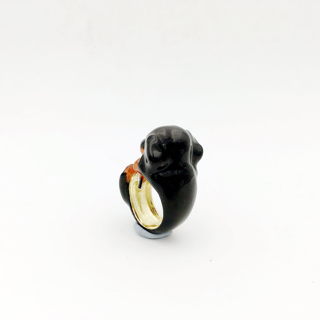 Mary Lou Black Dachshund Ring - MaryLouStore