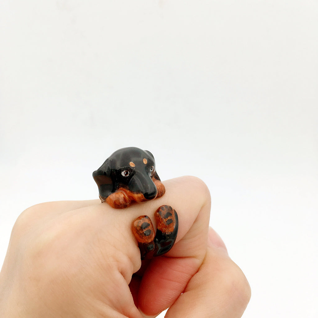 Mary Lou Black Dachshund Ring - MaryLouStore