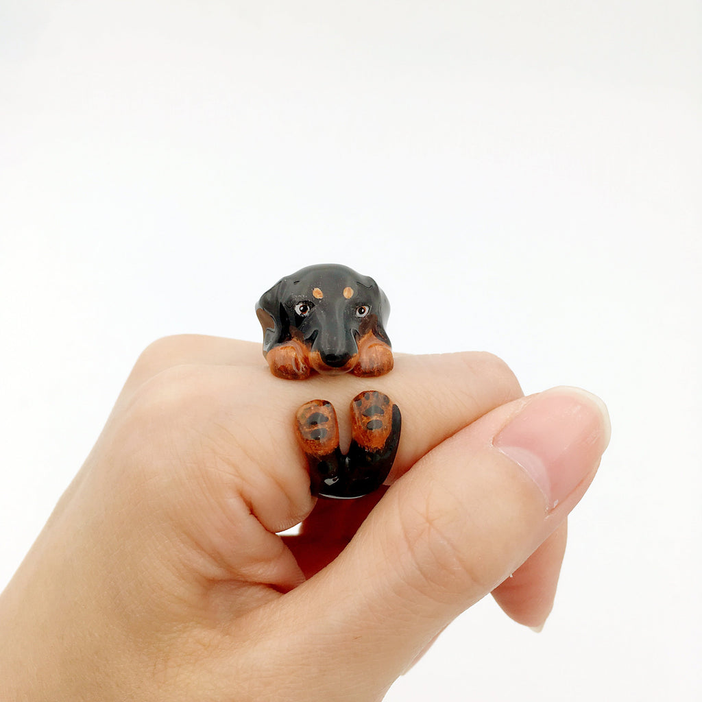 Mary Lou Black Dachshund Ring - MaryLouStore