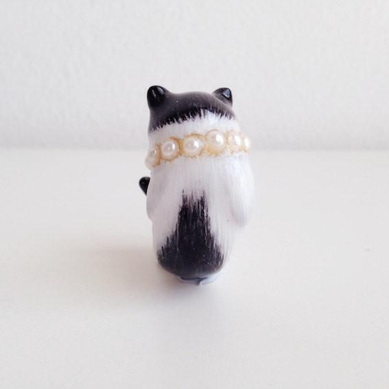 Mary Lou Black & White Kitten Ring - MaryLouStore