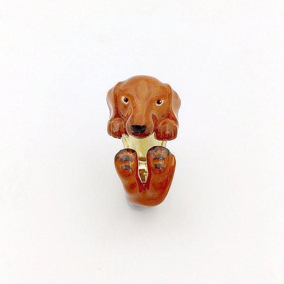 Mary Lou Brown Dachshund Ring - MaryLouStore