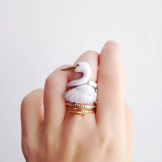 Mary Lou Crane Ring - MaryLouStore