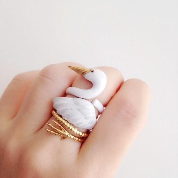 Mary Lou Crane Ring - MaryLouStore