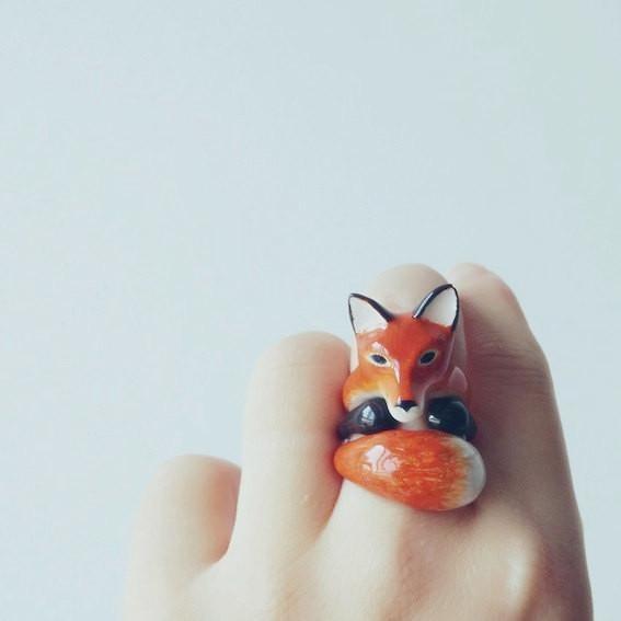 Mary Lou Orange Fox Ring - MaryLouStore