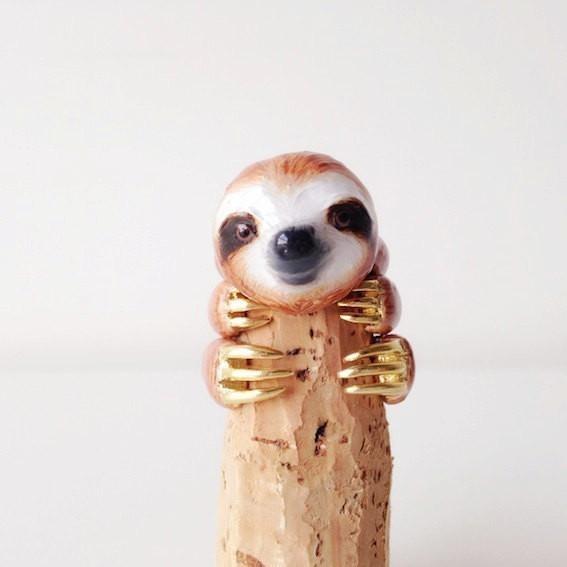 Mary Lou Orange Sloth Ring - MaryLouStore