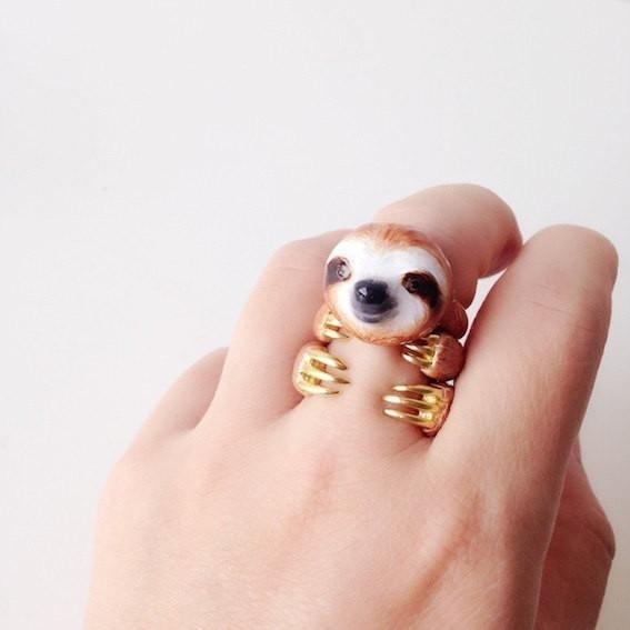 Mary Lou Orange Sloth Ring - MaryLouStore