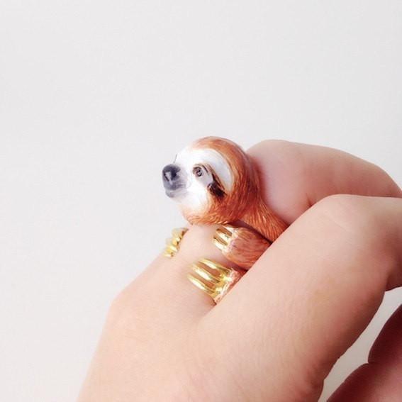 Mary Lou Orange Sloth Ring - MaryLouStore