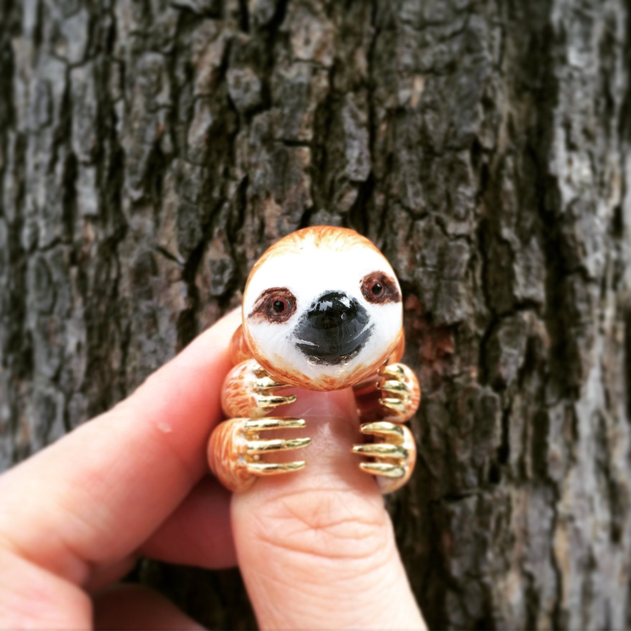 Mary Lou Orange Sloth Ring - MaryLouStore