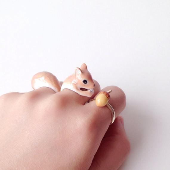Mary Lou Orange Squirrel Ring - MaryLouStore