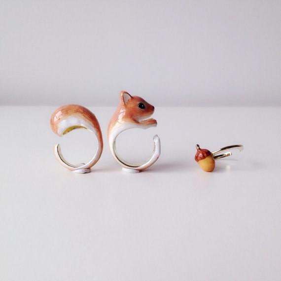 Mary Lou Orange Squirrel Ring - MaryLouStore