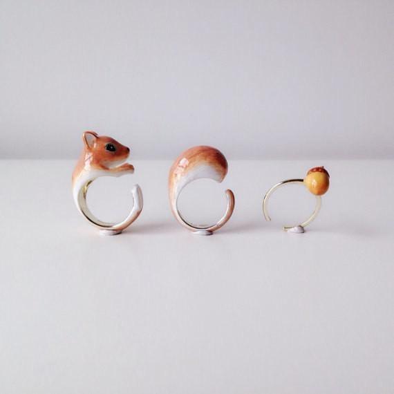 Mary Lou Orange Squirrel Ring - MaryLouStore