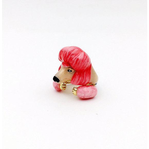 Mary Lou Pink Poodle Dog Ring - MaryLouStore