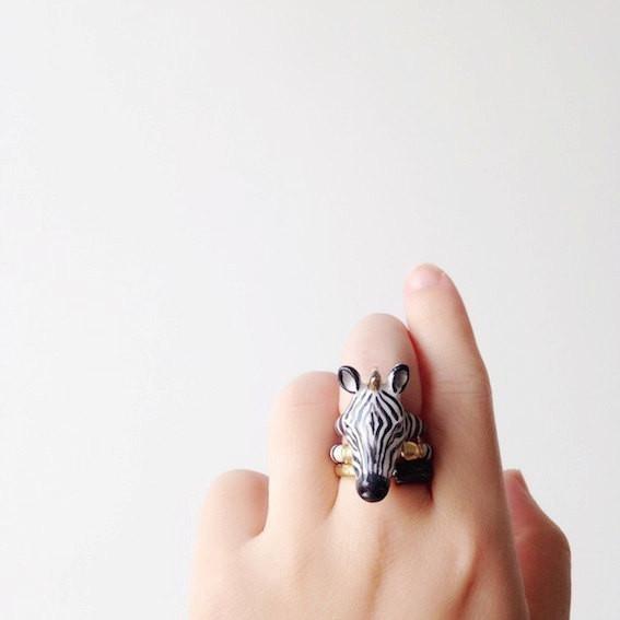 Mary Lou Zebra Ring - MaryLouStore